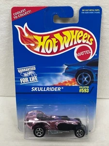 Hot Wheels HW MOC BLUE CARD 1996 #593 SKULLRIDER METALLIC PURPLE - Picture 1 of 4