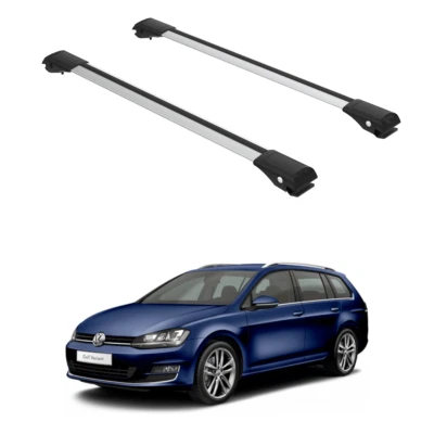 Roof Rack Cross Bars Set to fit Volkswagen Golf VII Variant Since 2013  Gray set - Image 1 of 4