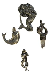 Assorted Lot Mixed Pewter Mermaid Charms Brooch Under The Sea Mythical Fantasy - Picture 1 of 8