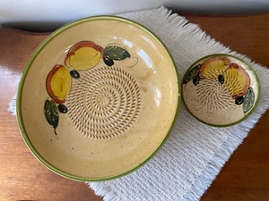 Rallador de ajo/oliva/queso duro de cerámica artística de 2 piezas España 12" 5" - Imagen 1 de 9