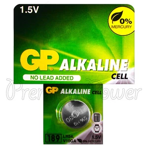 1 x GP Alkaline 189 battery 1.5V LR54 AG10 389A LR1130 A120 Button cell - Picture 1 of 1