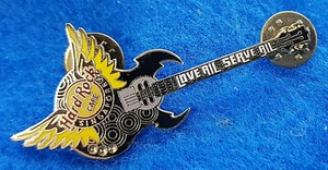SINGAPORE BLACK LOVE ALL SERVE ALL YELLOW WINGS GUITAR 2012 Hard Rock Cafe PIN - Picture 1 of 1