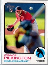 2022 Topps Heritage #633 Konnor Pilkington  RC Cleveland Guardians Baseball