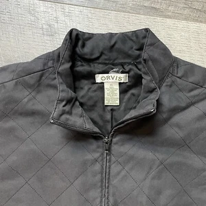 Orvis Nylon Softshell Vest Mens XL Black Full Zip Outdoor Fishing Camping - Picture 1 of 7