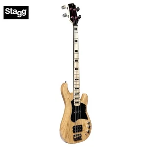 Stagg Silveray Series J-Type 4-String Electric Bass - Natural SVY J-FUNK NAT - Picture 1 of 5