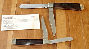 @ RARE NOS BUCK KNIFE SET 314 TRAPPER & 312 MINI TRAPPER JACK JENKINS KNIVES #39 - Picture 1 of 22