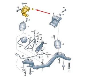VW TOUAREG 7P MK2 ENGINE MOUNT LEFT 7L8199307K NEW GENUINE - Picture 1 of 1