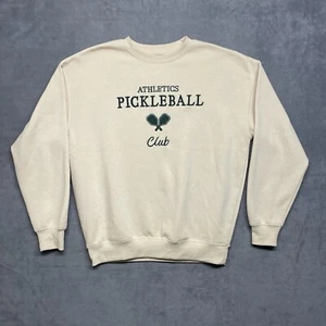 Suéter Reflex Cuello Redondo Atletismo Pickleball Club Crema Bordado Pequeño Deportes - Imagen 1 de 8