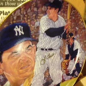 Yogi Berra NY YANKEES Personally Signed Autographed Gartlan Plate 1990 (4 avail) - Picture 1 of 9