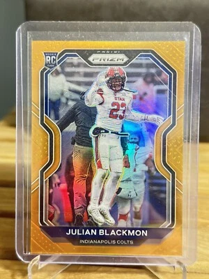 Julian Blackmon ~ 2020 Panini Prizm ~ Orange Prizm /249 Rookie #330 Colts - Image 1 of 4