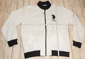 U.S. Polo Assn. Full-Zip White Track Jacket Embroidered Logo Size XL - Picture 1 of 3