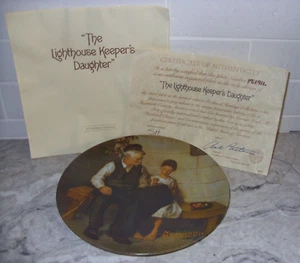 Placa de coleccionista Norman Rockwell Knowles China La hija del guardián del faro - Imagen 1 de 7
