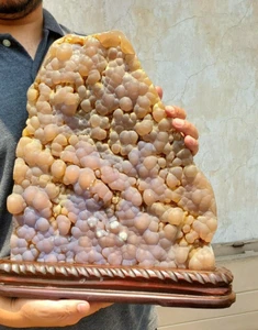 4714Gr Giant Grape Agate Purple Botryoidal Chalcedony Crystal Specimen Mineral - Picture 1 of 10