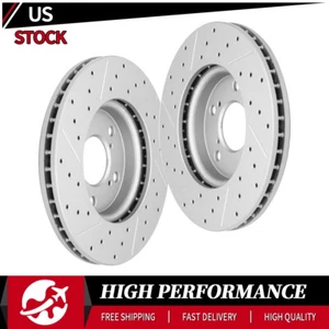 Rotores de freno de disco delanteros perforados y ranurados para Honda Odyssey 2005 2006-2010 - Imagen 1 de 7