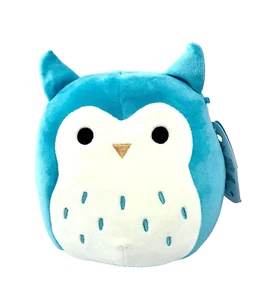 Squishmallow 7,5 Zoll Winston blau türkis Eule neu neu mit Etikett Kellytoy Plüschtier - Bild 1 von 3