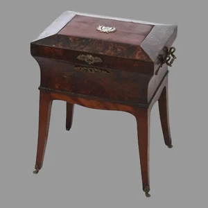 Antique French Louis XVI Inlaid Olive Wood Sewing Box or Jewel Chest c1800 - Picture 1 of 16