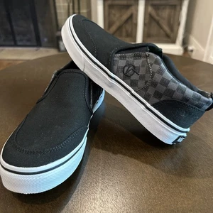 Vans (Asher) Off the Wall Checkered Slip-on Sneakers Black/Gray/White Sz 5Y NWB - Picture 1 of 16