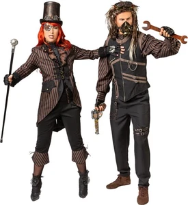 Frack Steampunk braun Kostüm Damen Jacke Mantel Fasching Karneval  - Bild 1 von 48