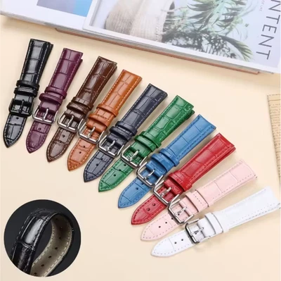 Cinturino Orologio Vera Pelle 18/20/22/24mm, Motivo Coccodrillo, Bracciale - Immagine 1 di 4