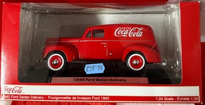 Coca-Cola Gift Ford 1940 Christmas Sedan Truck Coke Delivery 1:24 Scale - Image 1 of 3