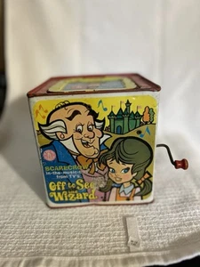 Vintage MATTEL OFF TO SEE THE WIZARD of OZ Jack-in-the-Box 1967 Scarecrow WORKS! - Picture 1 of 11