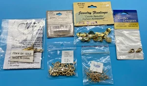 6 Schmuckstücke Posten Ring Snuggie Knebel Ohrring Clips Draht Magnet Karabiner - Bild 1 von 15
