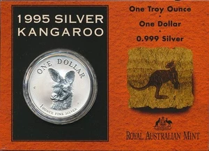 Australia: 1995 1oz .999 Silver $1 Kangaroo UNC - Imagen 1 de 1
