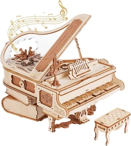 Puzzle 3D Pianoforte Magico in Legno per Adulti | Meccanico Musica Scatola Model - Foto 1 di 12