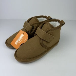 Gymboree gemütliche hellbraune Kunstleder Sherpa gefüttert Kleinkind Stiefel Größe 11 neu - Bild 1 von 9