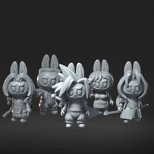 Labubu X Final Fantasy VII 100mm Minis gaming, DnD, labubu 3d Print Video Game - Picture 1 of 13