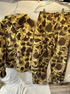 Cabela's Men’s L Frogskin Camo Gore-Tex Hooded Jacket & Pants Set Made In USA - Picture 1 of 12