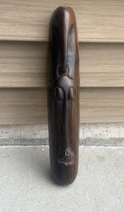 Vintage Nigeria Afrikanische Handschnitzerei Holz Stammesstatuette - Bild 1 von 5