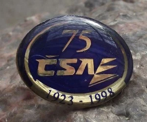 1998 Czech Airlines CSA 75th Anniversary Aircraft Souvenier Tie Pin Clasp Badge - Picture 1 of 4