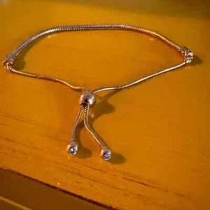 Pandora Moments Snake Chain Slider Bracelet: Rose Gold - Picture 1 of 14