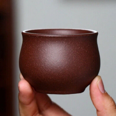 Taza de té de arcilla púrpura Yixing Zisha mineral original 110 ml hecha a mano taza maestra marcada Foto 1 de 4