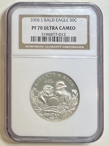 2008 S Bald Eagle Commemorative Half Dollar 50C NGC PF 70 Ultra Cameo - Picture 1 of 2