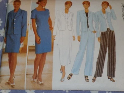 BUTTERICK 4942 MISSES/PETITE EASY DRESS-JACKET & PANTS  PATTERN-UNCUT-6-8-10 - Image 1 of 3