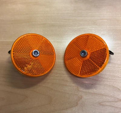 HORQUILLA DELANTERA TRIUMPH DAYTONA 660 OEM NARANJA REDONDA CIRCULAR MOTO REFLECTOR  Foto 1 de 4