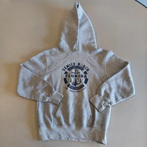 Clique Hoodie Kids Medium Venice Beach Florida Gray LS Sweatshirt - Picture 1 of 8