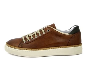 Sneakers Uomo 46 Pelle Marrone Plantare Estraibile Made in Italy EXTON - Imagen 1 de 5