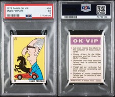 1973 Panini OK VIP Enzo Ferrari PSA 5 #58 Pop 8