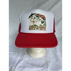 Vintage Hawaii Beach Trucker Hat Nissin Cap Rope Front Snapback Adjustable - Picture 1 of 7