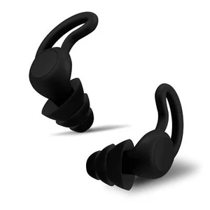 Noise Reduction Ear Plugs 40dB Reusable Silicone for Sleeping Swimming Concerts - Picture 1 of 7