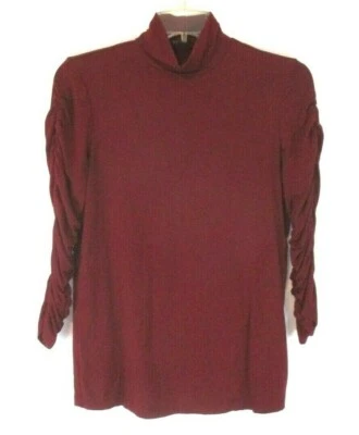 Nuevo Top Dennis Basso Cuello Simulado Tacto Suave 2XS Vino A311290 Mujer CB30P Foto 1 de 4