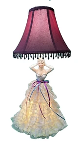 Vintage '40s-50s "Lady" Boudoir Table Lamp in Good Condition - Tested, Beautiful - Picture 1 of 20