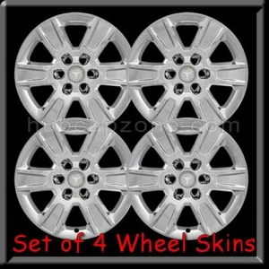 GMC Sierra Chrome Wheel Skins Hubcaps 20" 2017-2018 Chrome Wheel Covers Set of 4 - Picture 1 of 3