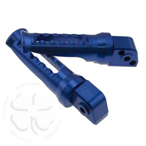 Rear GP Foot Peg Blue For Kawasaki Ninja ZX EX 650 Rear Set Passenger Rest Bar - Picture 1 of 2