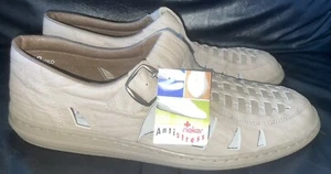 HERREN BRANDNEU MIT ETIKETT GRÖSSE 13 EUR 47 ANTI-STRESS TAUPE RIEKER SANDALEN SCHNALLE BEFESTIGUNG - Bild 1 von 10