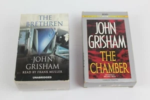 Lot of 2 John Grisham Books on Audio Cassettes The Brethren, The Chamber (A2) - Picture 1 of 3