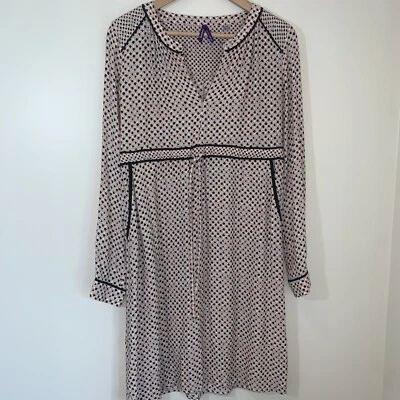 Seraphine Maternity Dress Size 4 Pink Black White Pockets Drawstring - Image 1 of 4